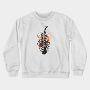 music jazz piano saxophone art trombone guitar Crewneck Sweatshirt